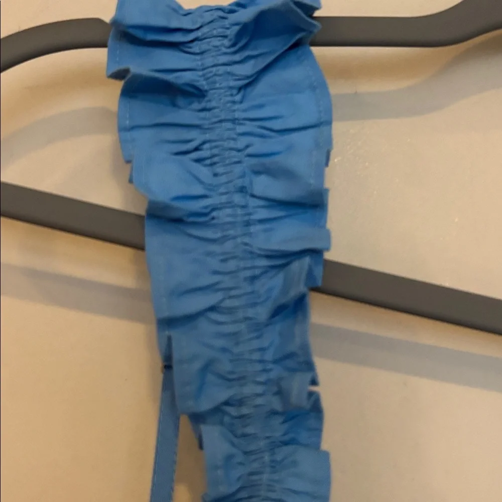 Abercrombie and fitch XL Light Blue Ruched Strap Maxi Dress